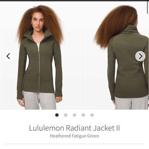 Lululemon Athletica Radiant Jacket II in Heathered Green